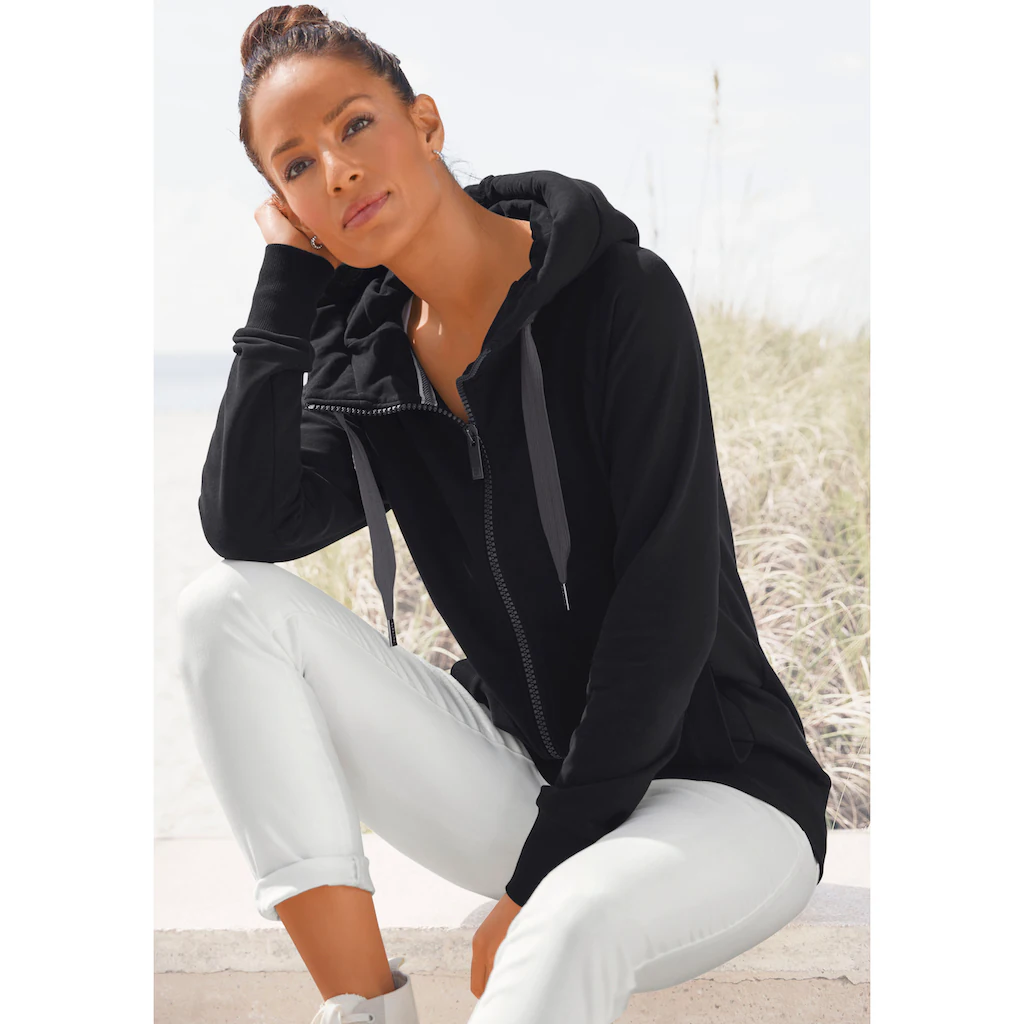 Elbsand Kapuzensweatjacke »Kria« mit Logodruck hinten lässige Freizeitjacke mit Taschen