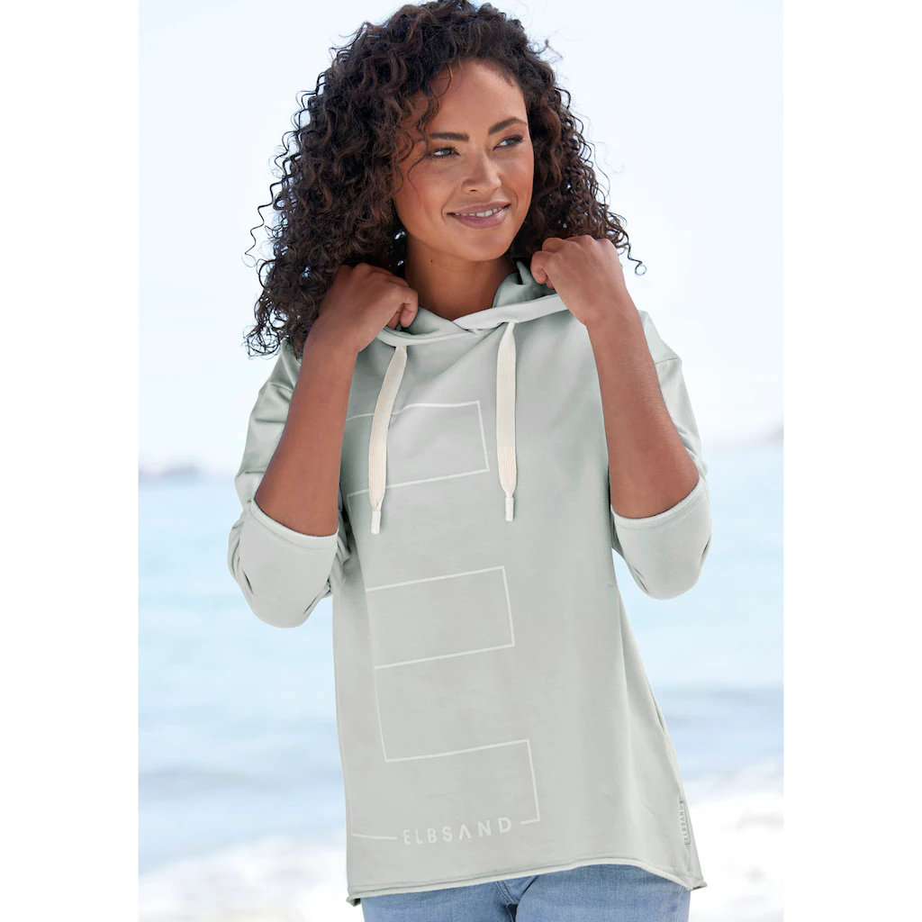Elbsand Kapuzensweatshirt »Dea« Hoodie mit Logodruck vorne Elbsand Kapuzensweatshirt »Dea« Hoodie mit Logodruck vorne