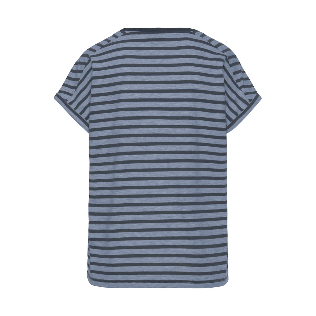 Elbsand Kurzarmshirt »Caira« Mit Streifen T-Shirt Aus Baumwoll-Mix Sportlich Und Bequem