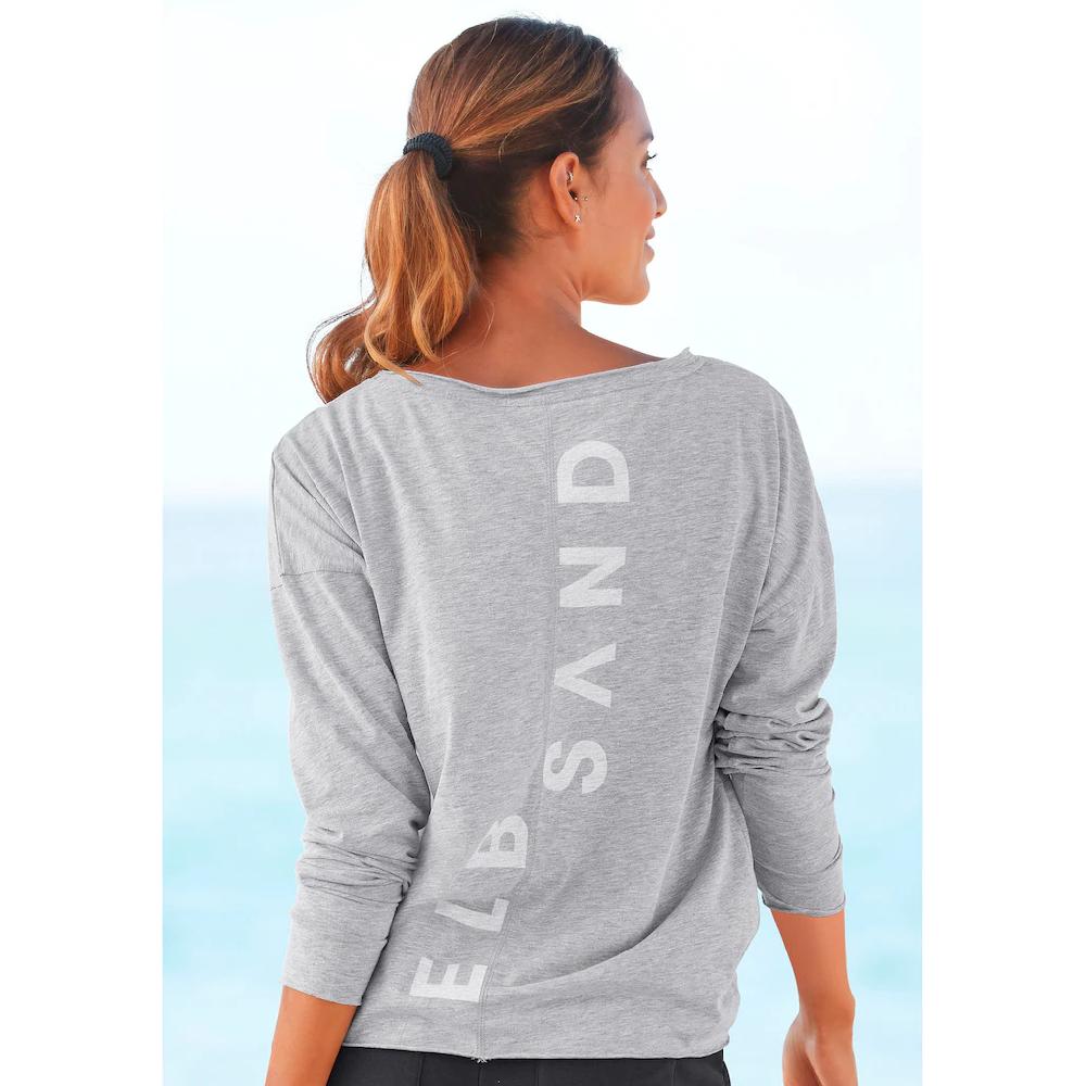 Elbsand Langarmshirt »Eltje« mit Logodruck hinten Longsleeve aus Baumwoll-Mix