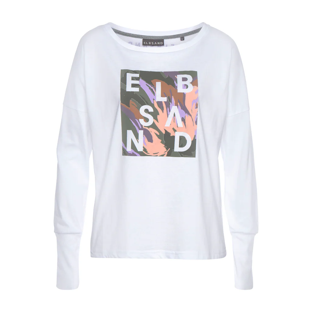 Elbsand Langarmshirt »Inea« Mit Frontdruck Longsleeve Lockerer Schnitt