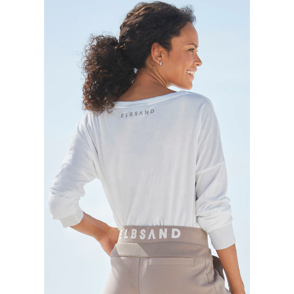 Elbsand Langarmshirt Mit Logodruck Baumwoll-Mix Sportlich-casual