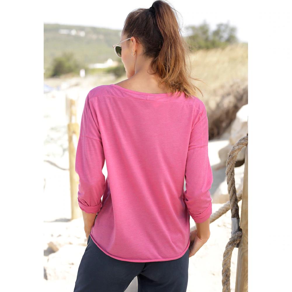 Elbsand Langarmshirt »Niola« Mit Großem Frontprint Longsleeve Aus Baumwoll-Mix