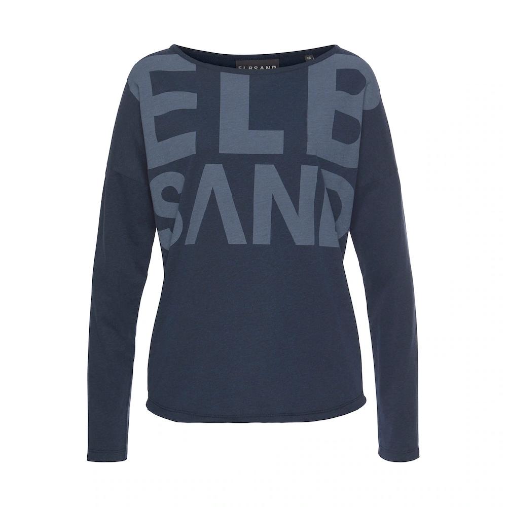 Elbsand Langarmshirt »Niola« Mit Großem Frontprint Longsleeve Aus Baumwoll-Mix Sportlich-casual