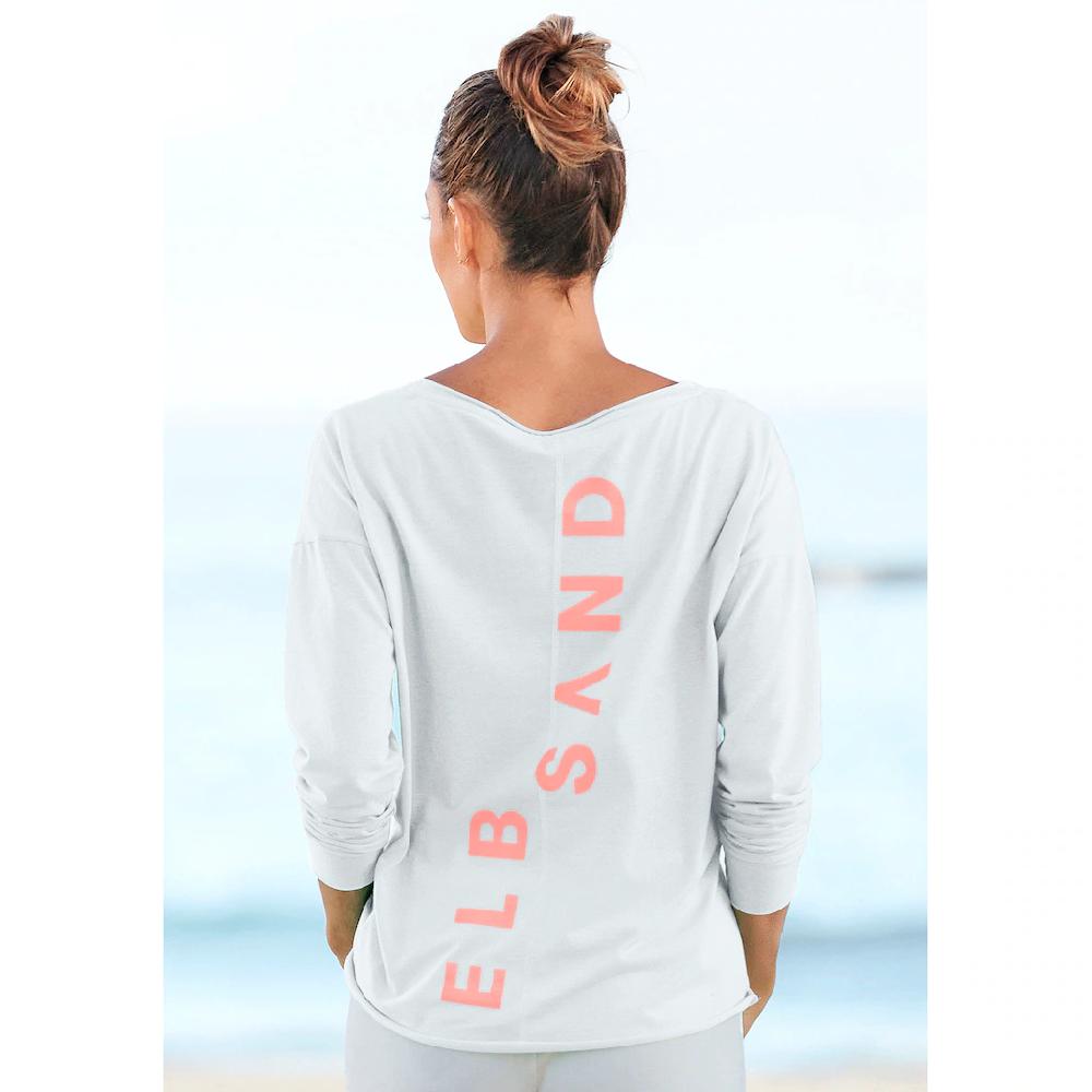 Elbsand Langarmshirt »Raina« mit Logoprint hinten Longsleeve aus Baumwoll-Mix