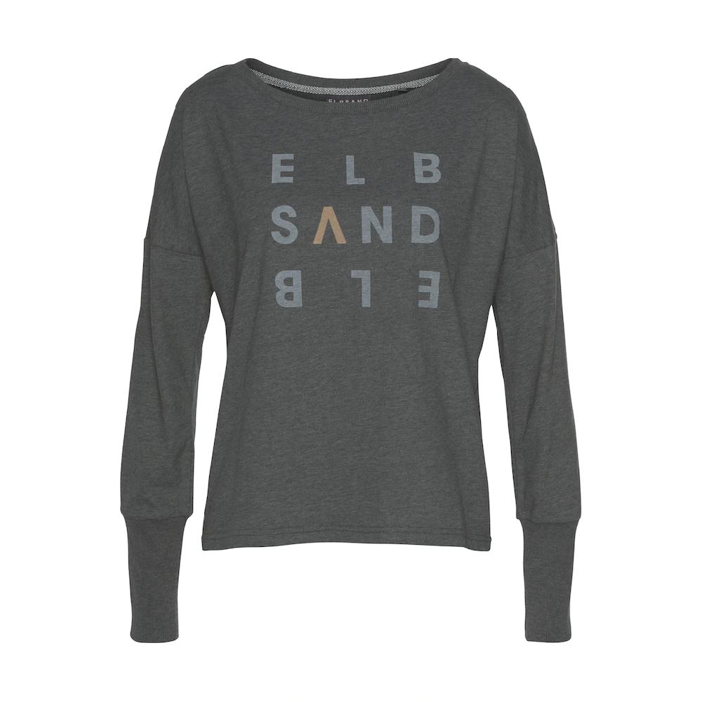 Elbsand Longsleeve »Ingrun« Mit Logodruck Vorne Langarmshirt Aus Baumwoll-Mix Sportlich-casual