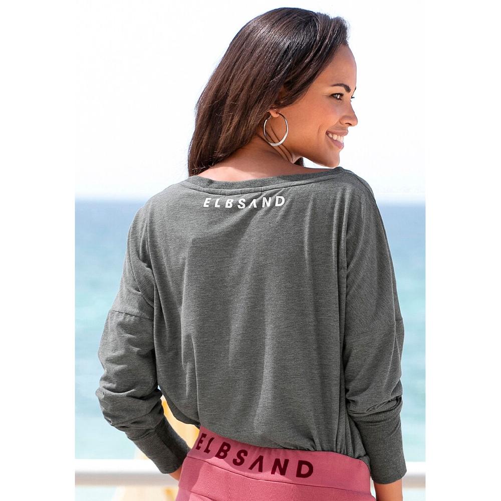 Elbsand Longsleeve »Ingrun« Mit Logodruck Vorne Langarmshirt Aus Baumwoll-Mix Sportlich-casual