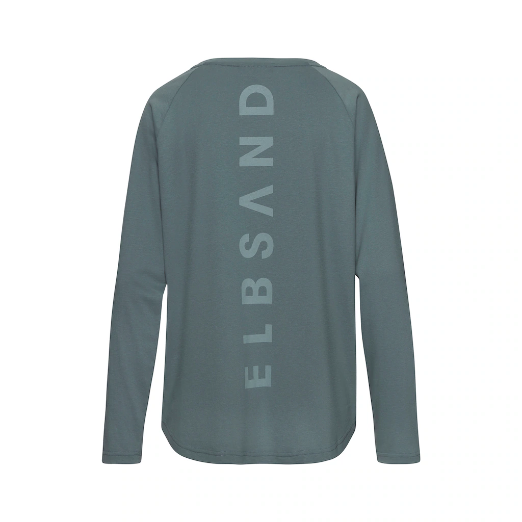 Elbsand Longsleeve »Tinna« Mit Logodruck Hinten Langarmshirt Aus Baumwoll-Mix Sportlich-casual