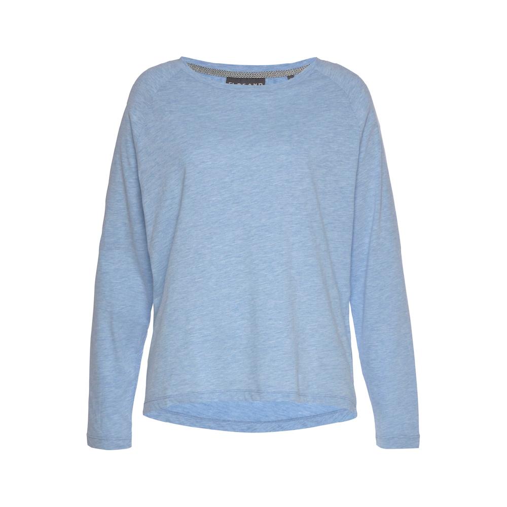 Elbsand Longsleeve »Tira« Mit Logodruck Hinten Langarmshirt Aus Baumwoll-Mix Sportlich-casual