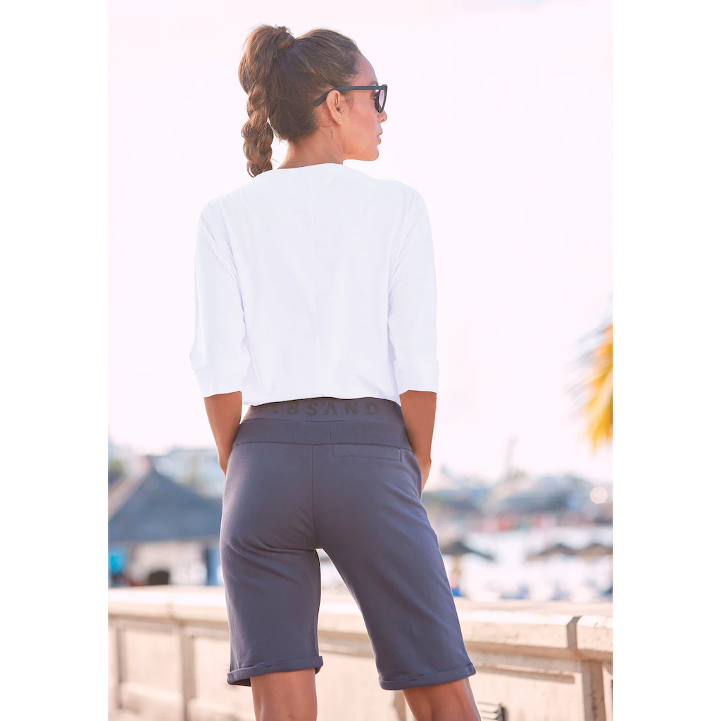 Elbsand Rundhals-Shirt »Iduna« Mit Logoprint Baumwoll-Mix Lockere Passform