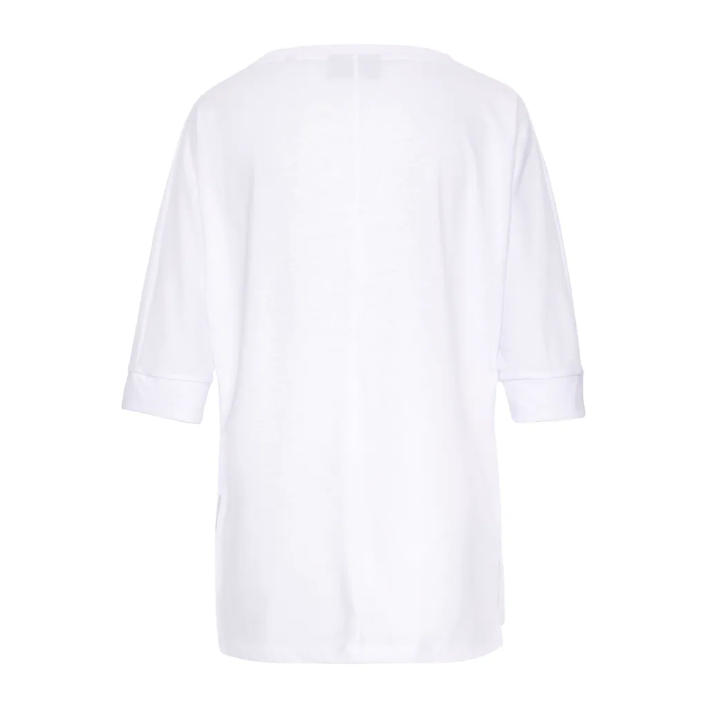 Elbsand Rundhals-Shirt »Iduna« Mit Logoprint Baumwoll-Mix Lockere Passform