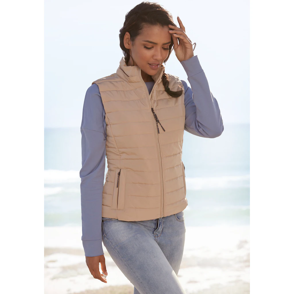 Elbsand Steppweste Mit abnehmbarer Kapuze