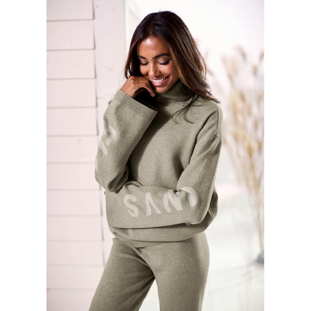 Elbsand Sweater Rollkragenpullover aus weichem Strick Loungewear