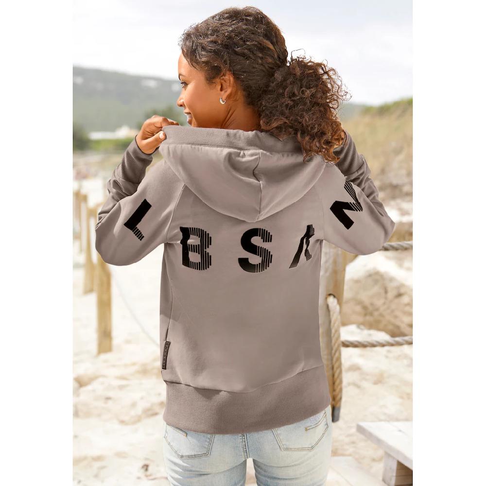 Elbsand Sweatjacke »Kekoa« Mit Großem Logodruck Hinten Bequeme Freizeitjacke Mit Taschen