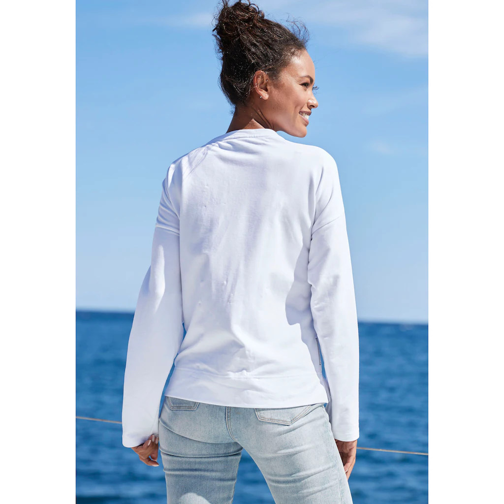 Elbsand Sweatshirt »Aliisa« Mit Logodruck Vorne Basic-Passform Sportlich-casual