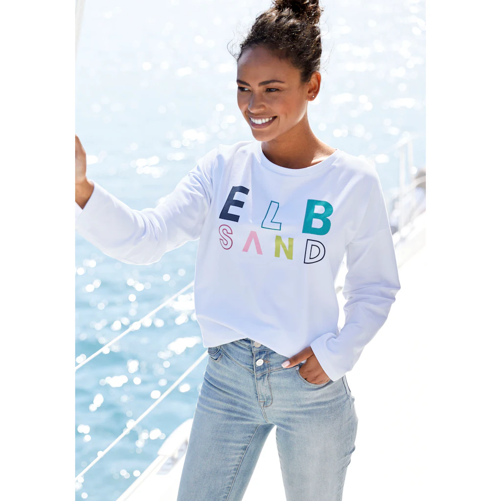 Elbsand Sweatshirt »Aliisa« mit Logodruck vorne Basic-Passform sportlich-casual