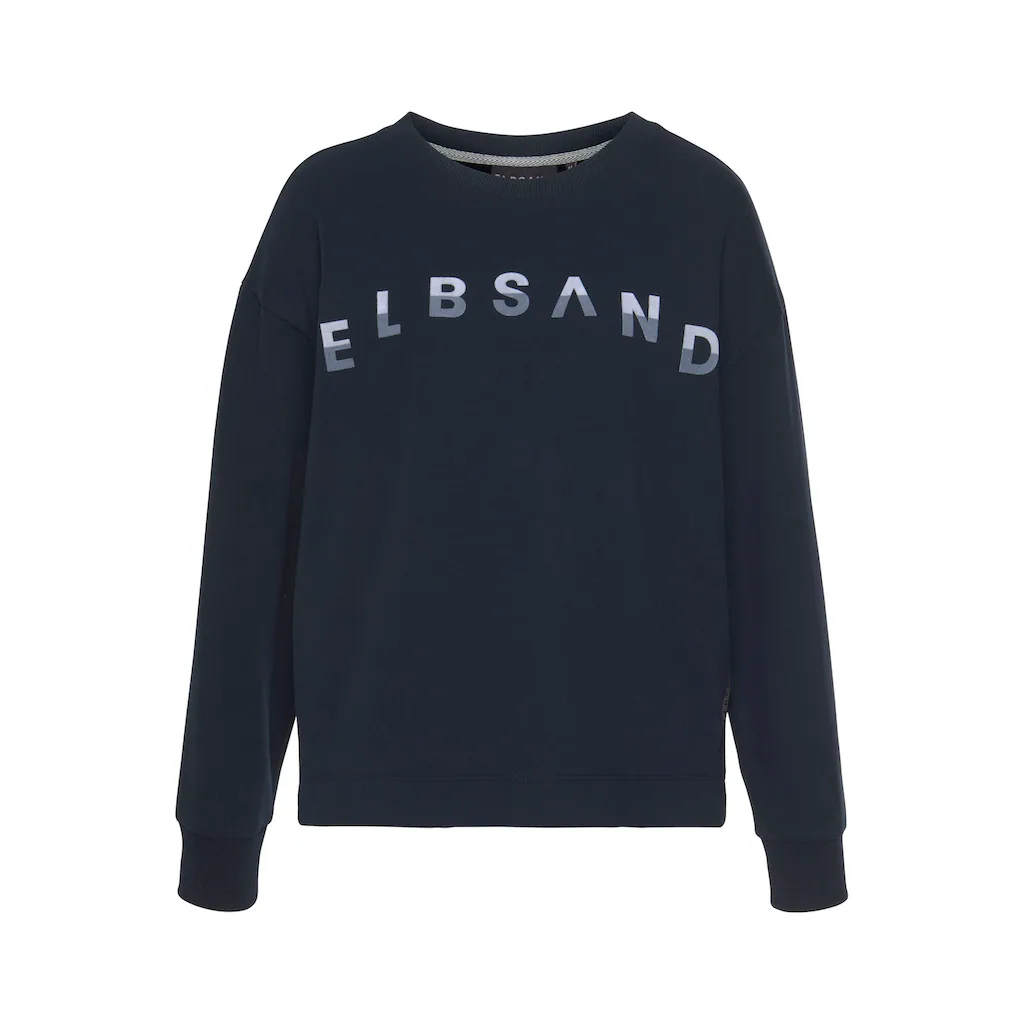 Elbsand Sweatshirt »Sontje« Mit Flockprint Vorne Sportlich-casual