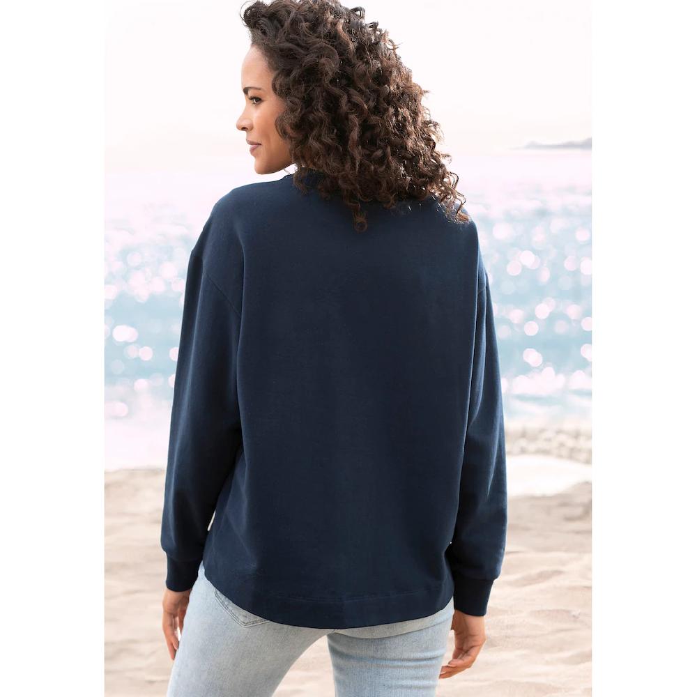 Elbsand Sweatshirt »Sontje« Mit Flockprint Vorne Sportlich-casual