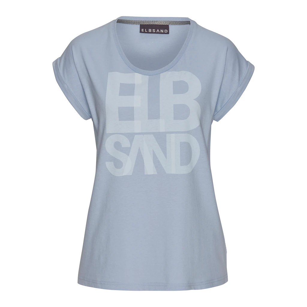 Elbsand T-Shirt »Eldis« Mit Logodruck Kurzarmshirt Aus Baumwoll-Mix Sportlich-casual