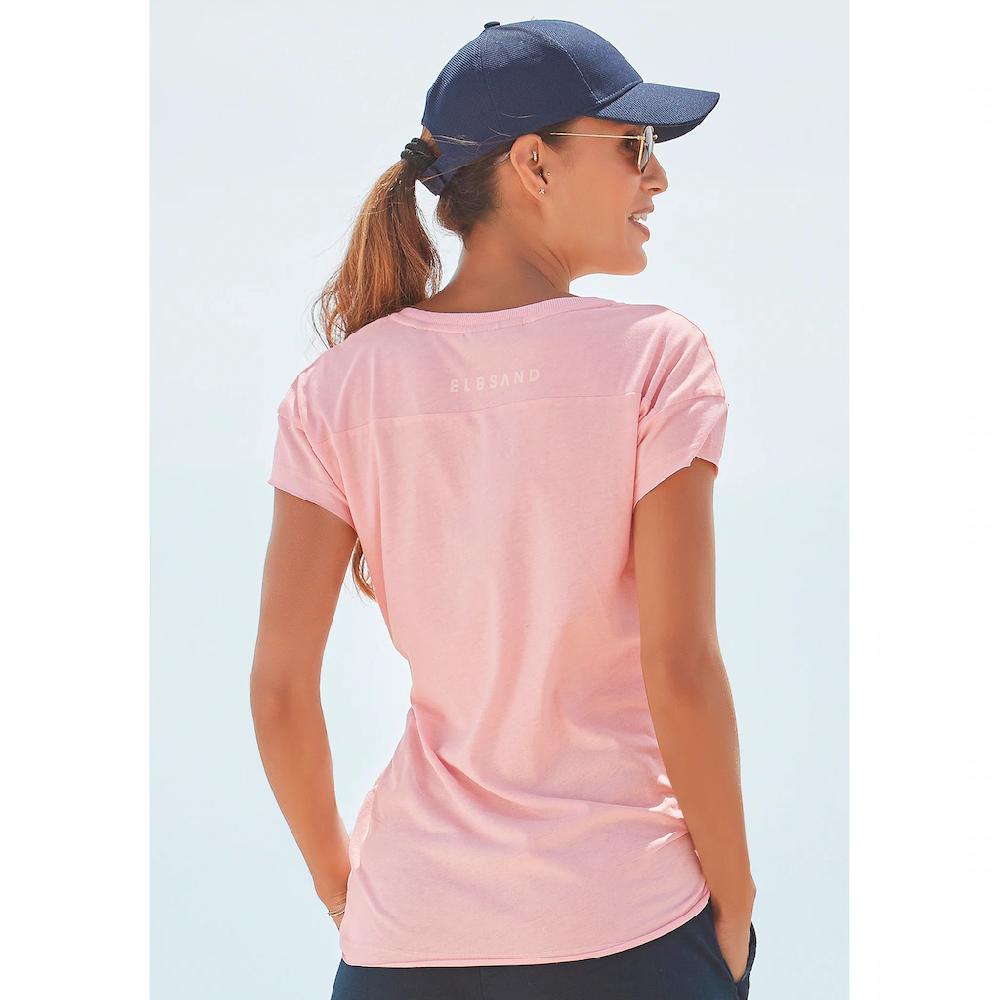 Elbsand T-Shirt »Ranva« Mit Logodruck Kurzarmshirt Aus Baumwoll-Mix Sportlich