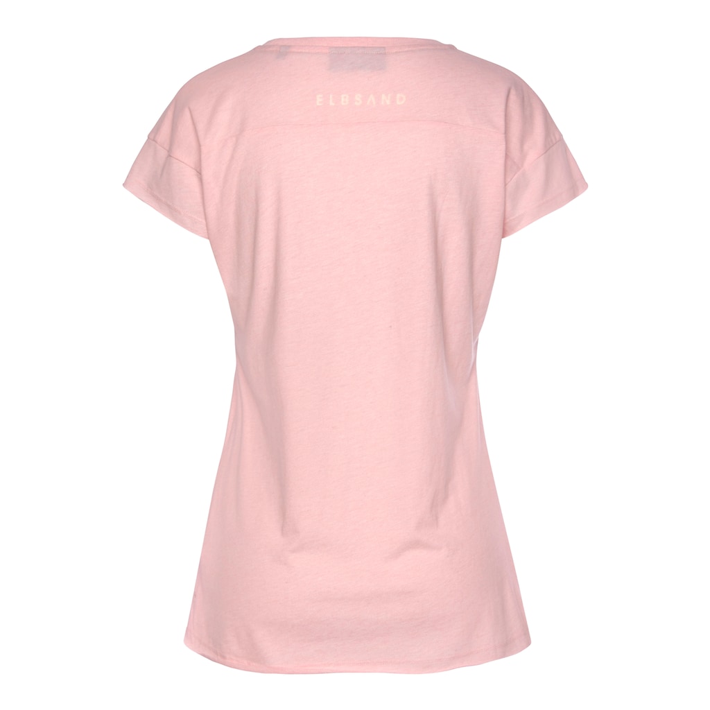 Elbsand T-Shirt »Ranva« Mit Logodruck Kurzarmshirt Aus Baumwoll-Mix Sportlich