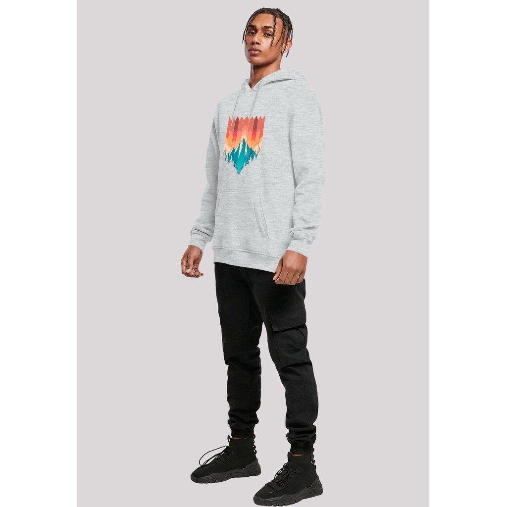 F4NT4STIC Kapuzenpullover »Berg Sonnenuntergang Geometrisch« Premium Qualität
