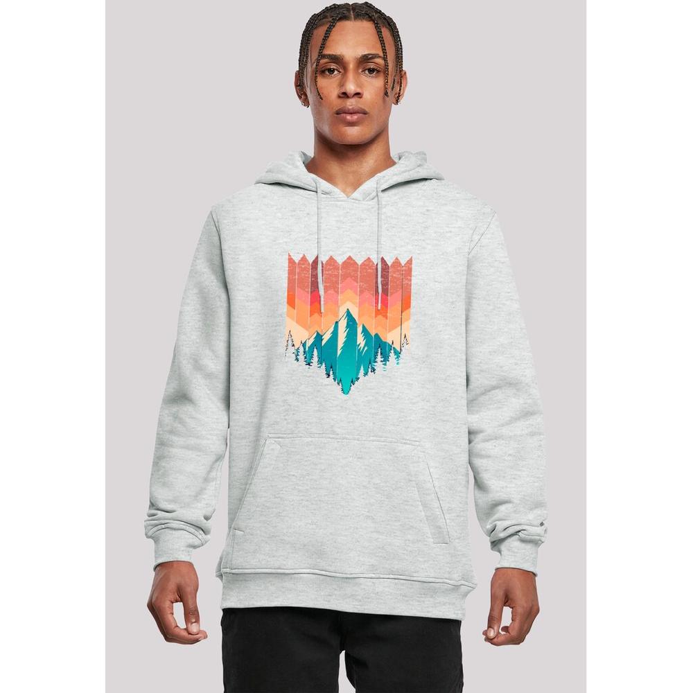 F4NT4STIC Kapuzenpullover »Berg Sonnenuntergang Geometrisch« Premium Qualität