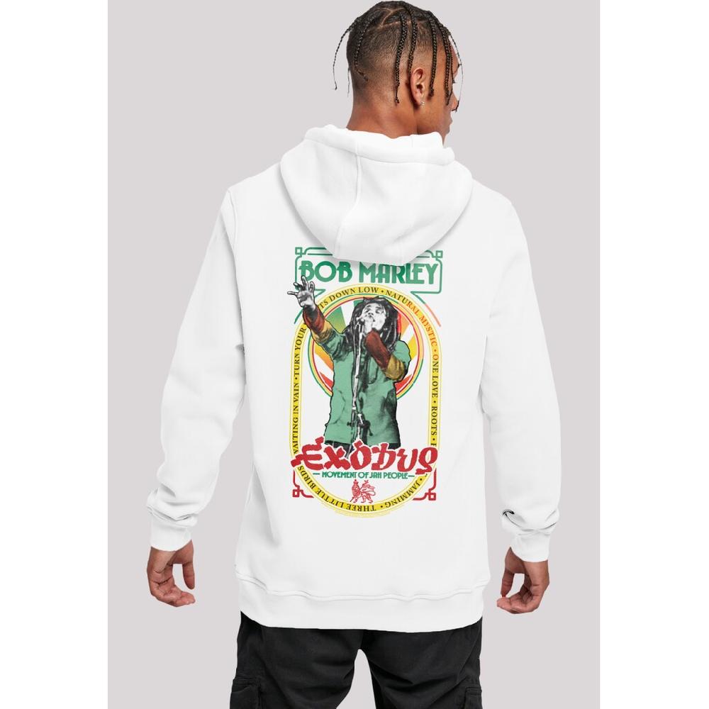 F4NT4STIC Kapuzenpullover »Bob Marley Reggae Music Exodus Singing« Premium Qualität Band Logo
