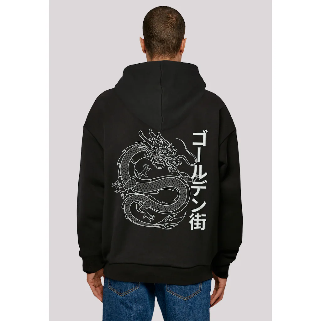 F4NT4STIC Kapuzenpullover »Drache Golden Gai« Print