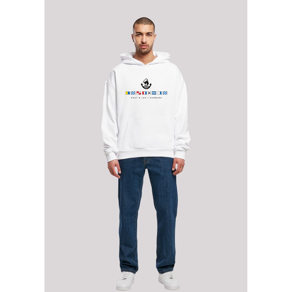 F4NT4STIC Kapuzenpullover »Hoodie Seglerfahnen Knut & Jan Hamburg« Print