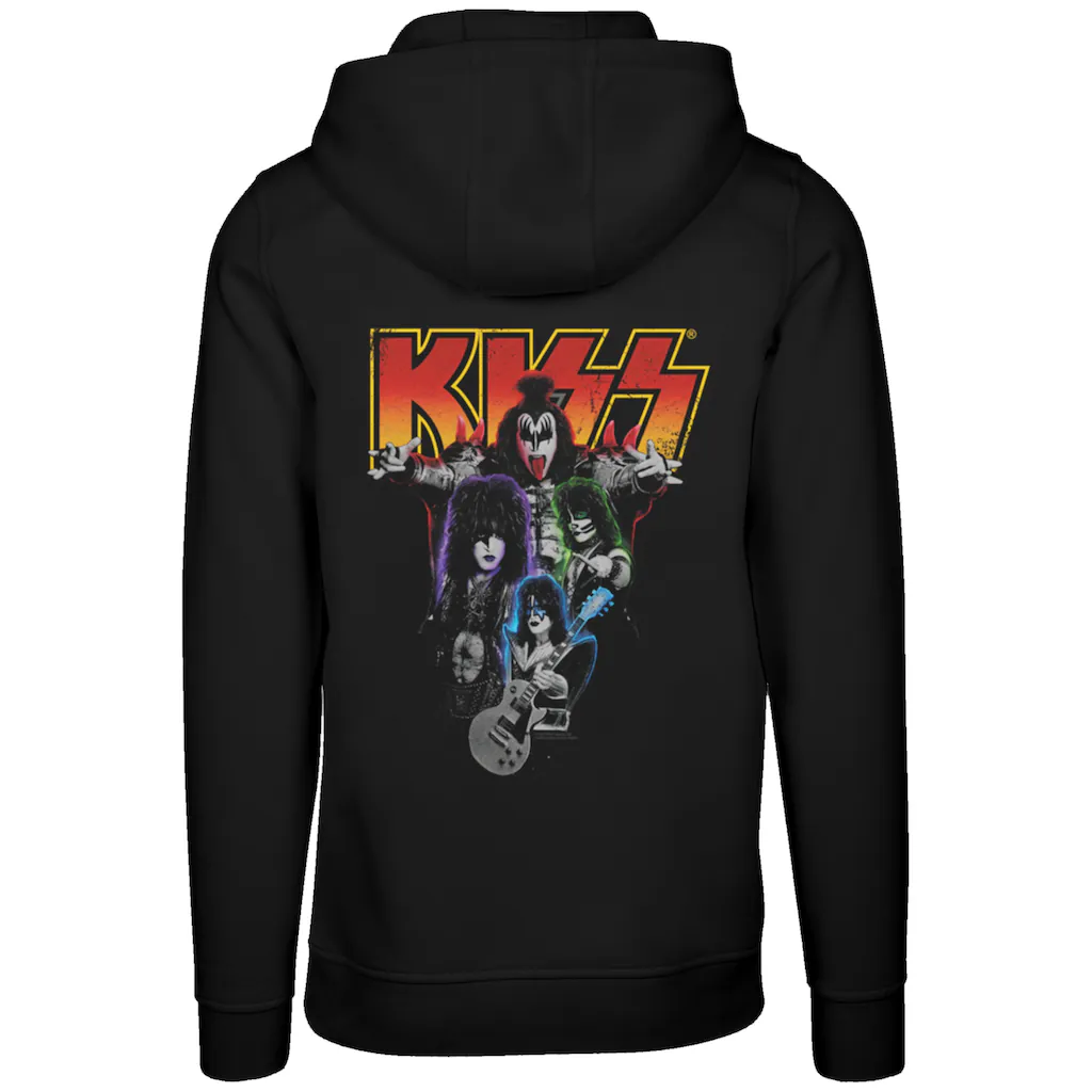 F4NT4STIC Kapuzenpullover »Kiss Rock Music Band Neon Band« Premium Qualität Band Logo