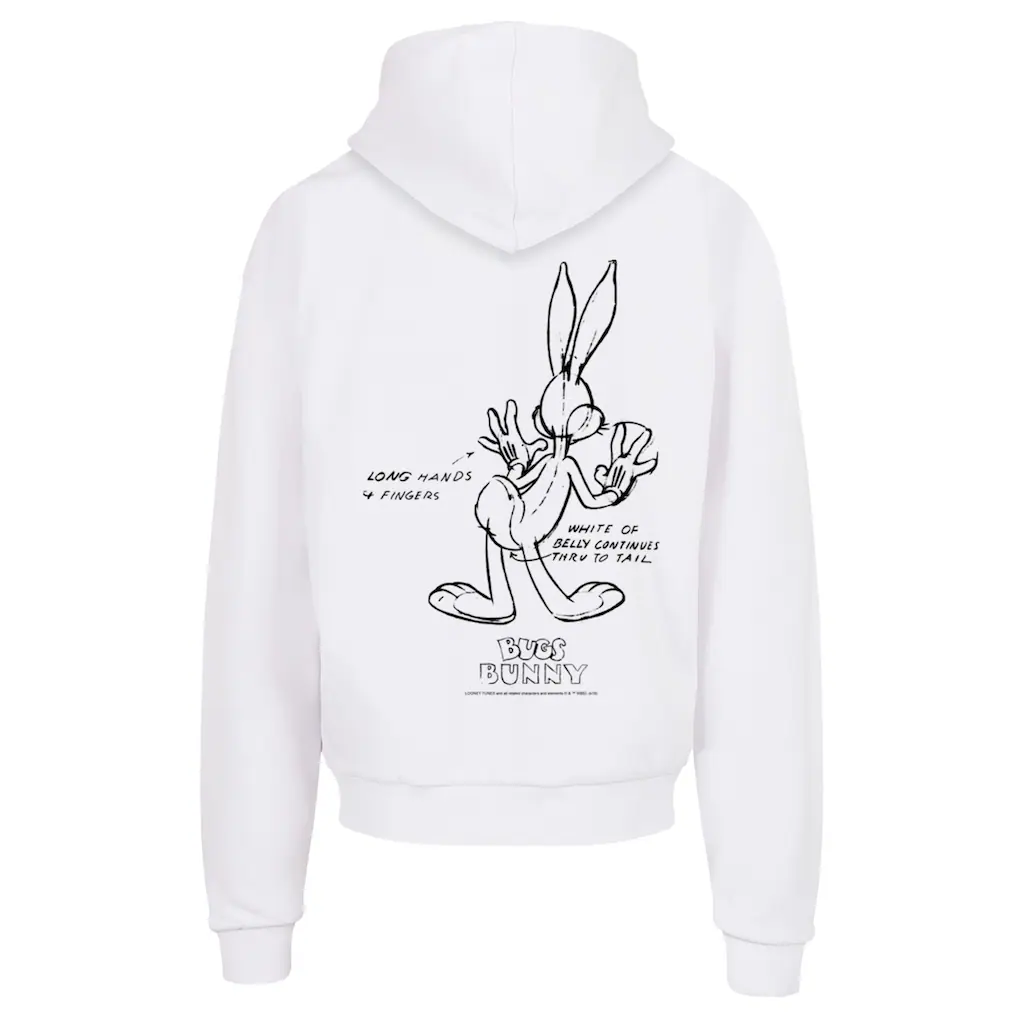 F4NT4STIC Kapuzenpullover »Looney Tunes Bugs Bunny White Belly« Print