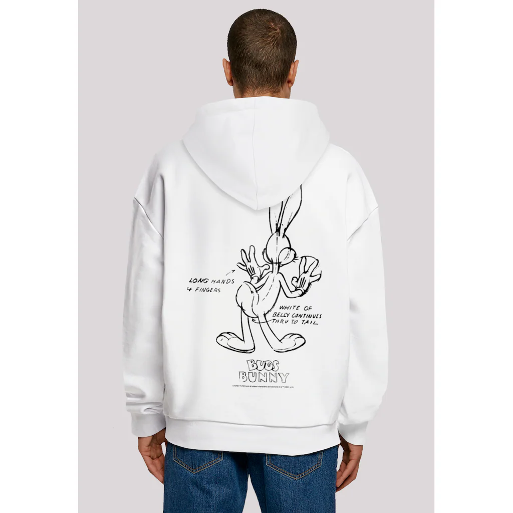 F4NT4STIC Kapuzenpullover »Looney Tunes Bugs Bunny White Belly« Print