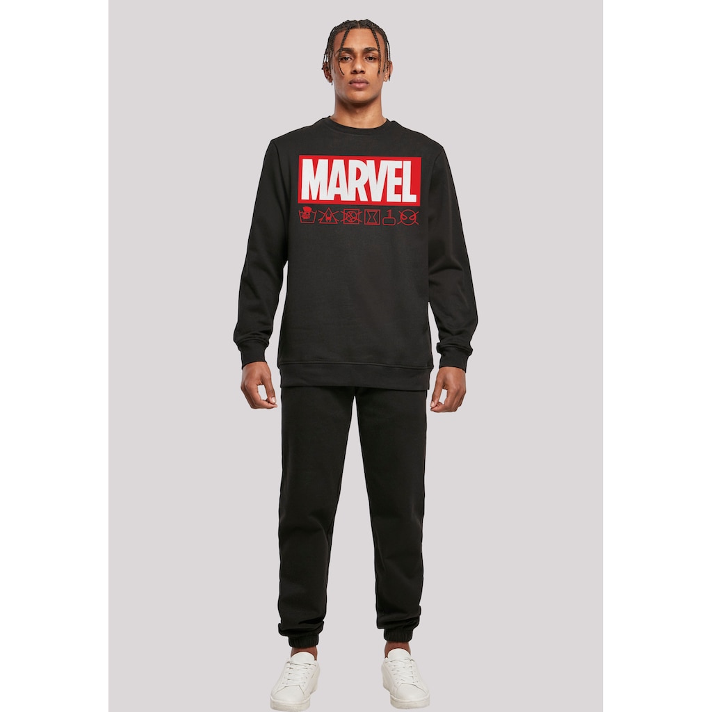 F4NT4STIC Kapuzenpullover »Marvel Logo Washed Care Waschanleitung« Print