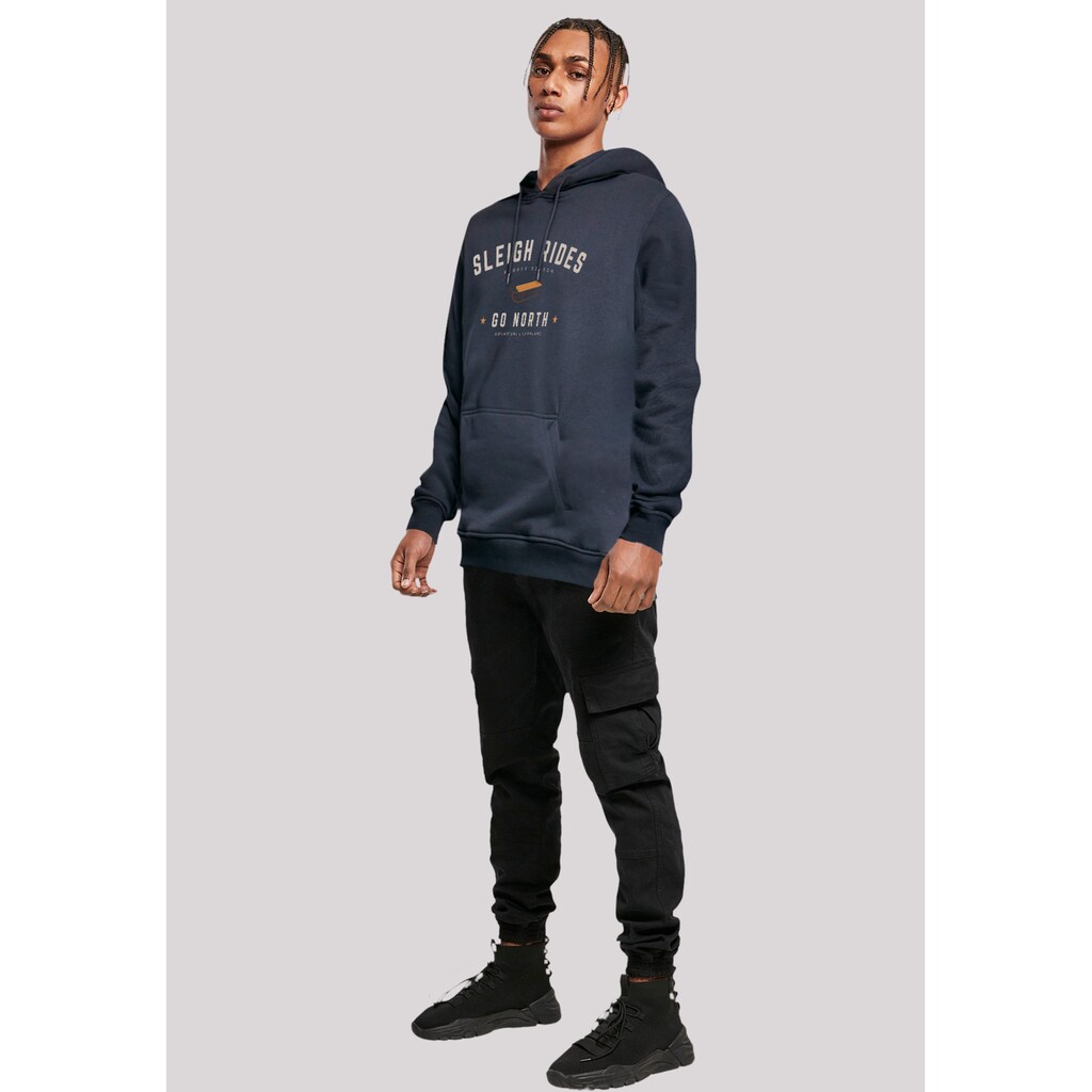 F4NT4STIC Kapuzenpullover »Schlittenfahren Weihnachten Christmas« Weihnachten Geschenk Logo