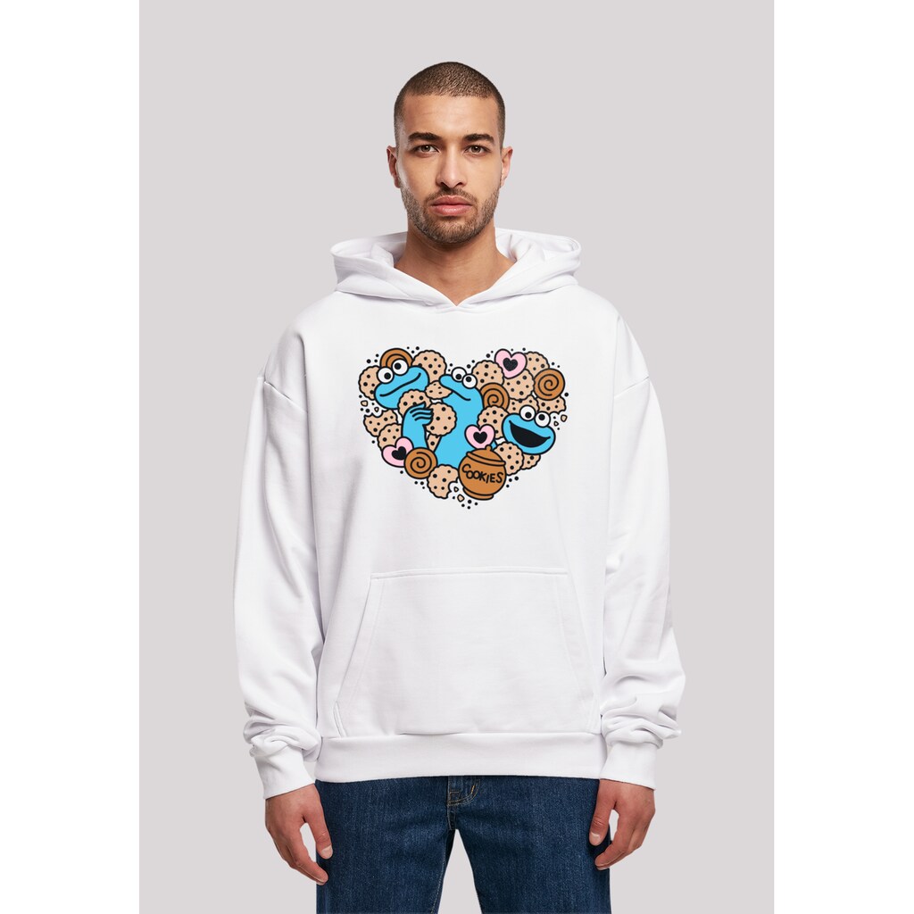 F4NT4STIC Kapuzenpullover »Sesamstraße Cookies from the heart« Premium Qualität