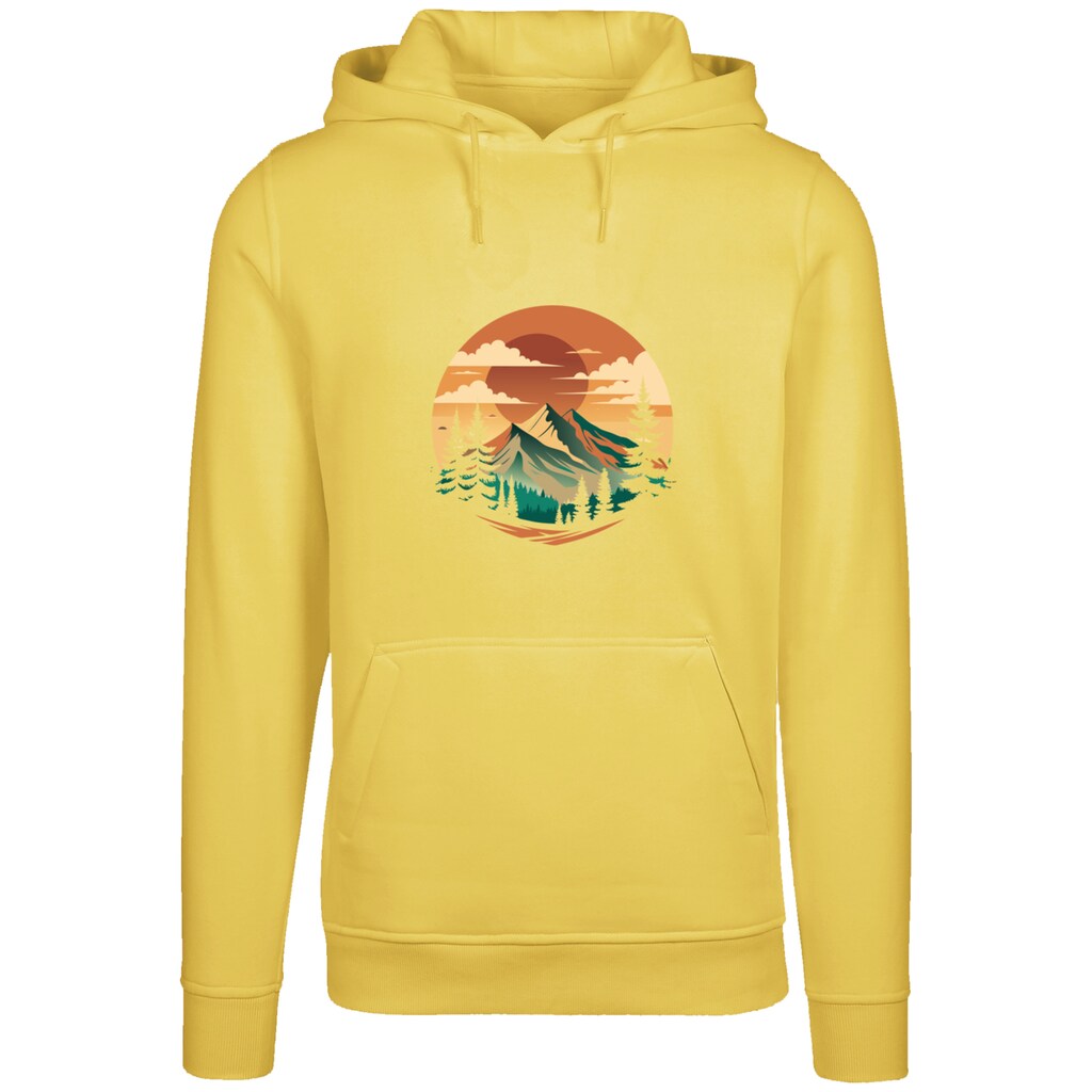 F4NT4STIC Kapuzenpullover »Sonnenuntergang Berglandschaft« Premium Qualität