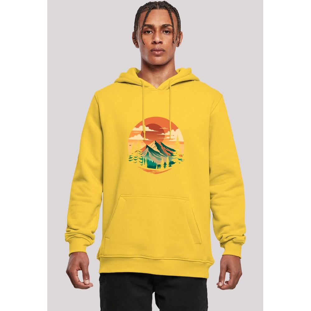 F4NT4STIC Kapuzenpullover »Sonnenuntergang Berglandschaft« Premium Qualität