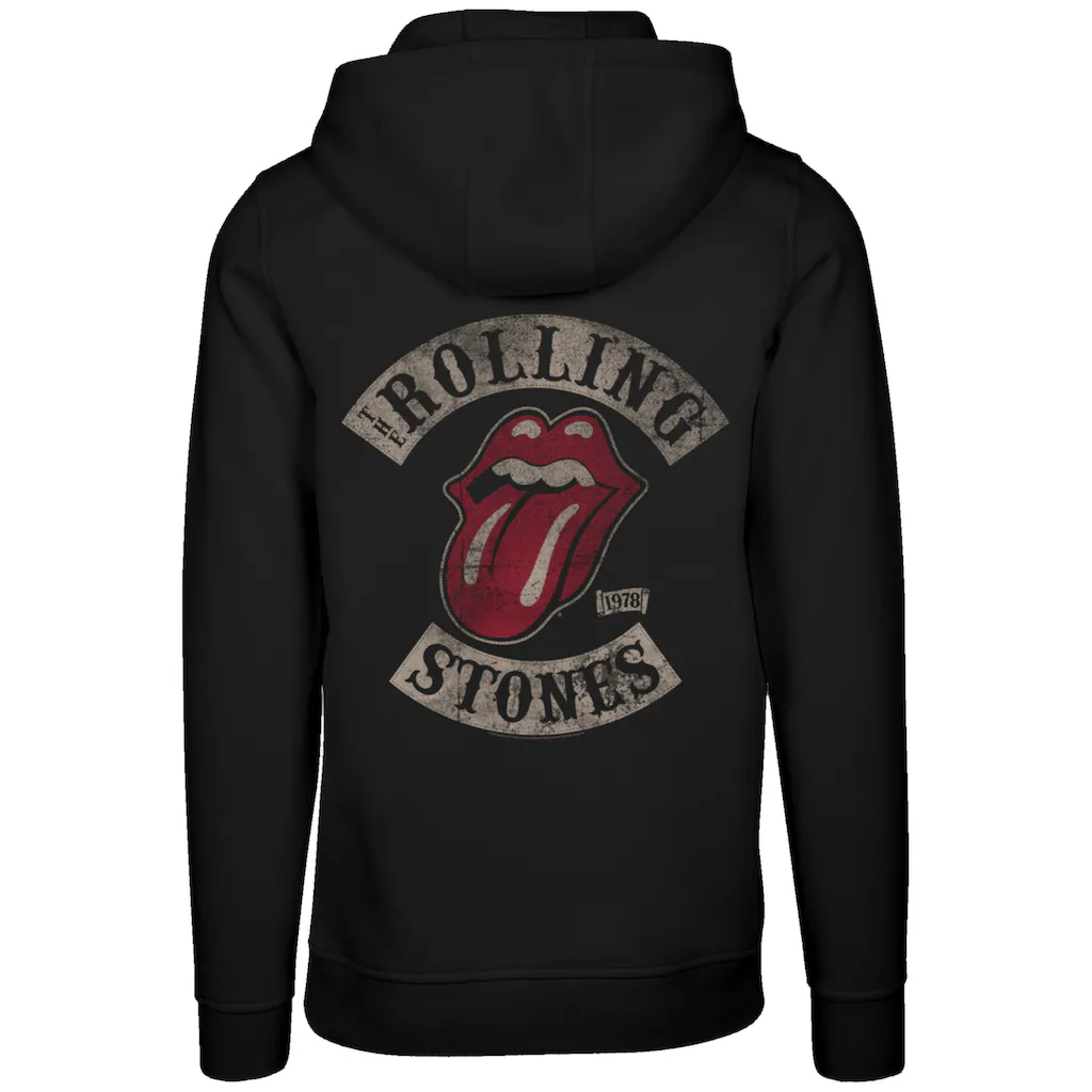F4NT4STIC Kapuzenpullover »The Rolling Stones Tour '78 Blk Vector« Premium Qualität