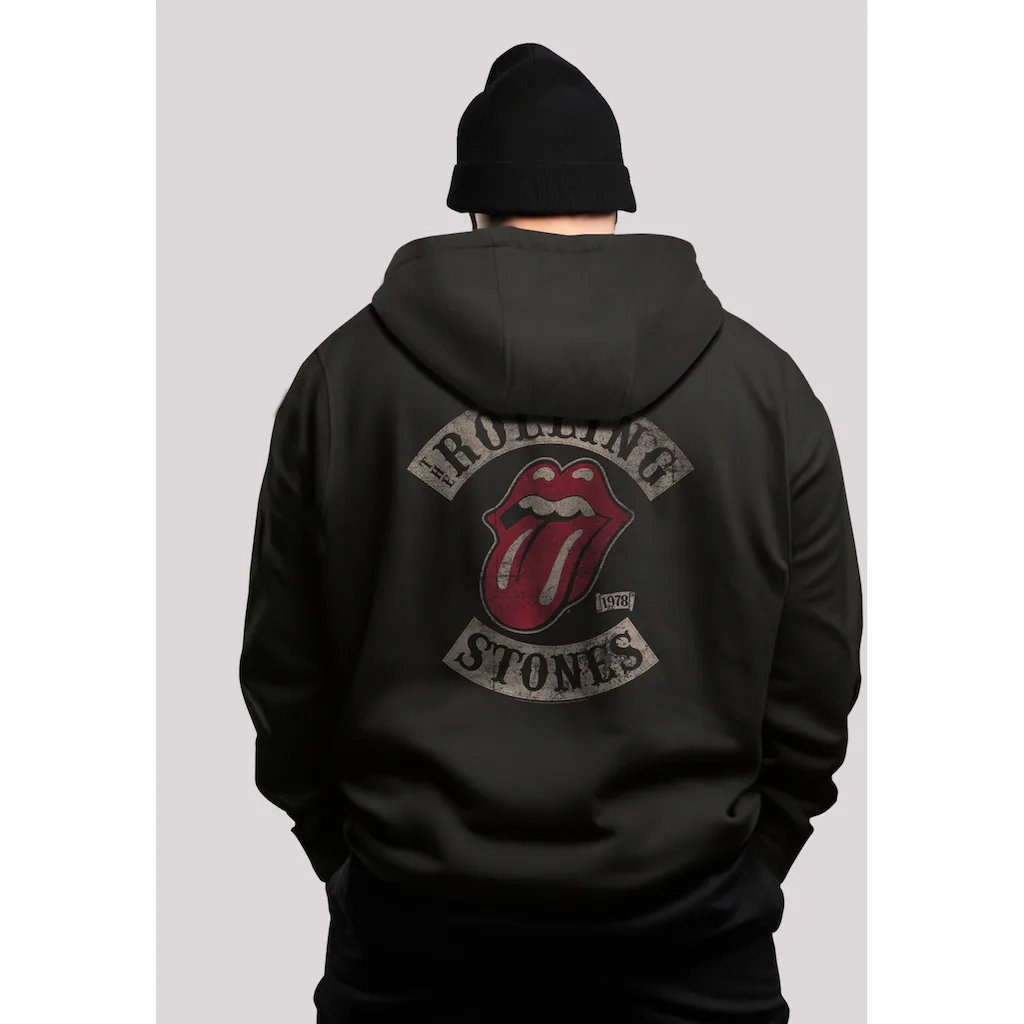 F4NT4STIC Kapuzenpullover »The Rolling Stones Tour '78 Blk Vector« Premium Qualität
