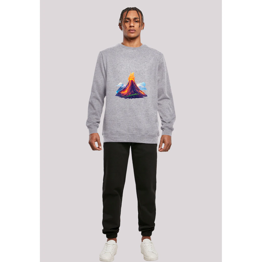 F4NT4STIC Sweatshirt »Vulkanausbruch« Premium Qualität ▷ Kaufen