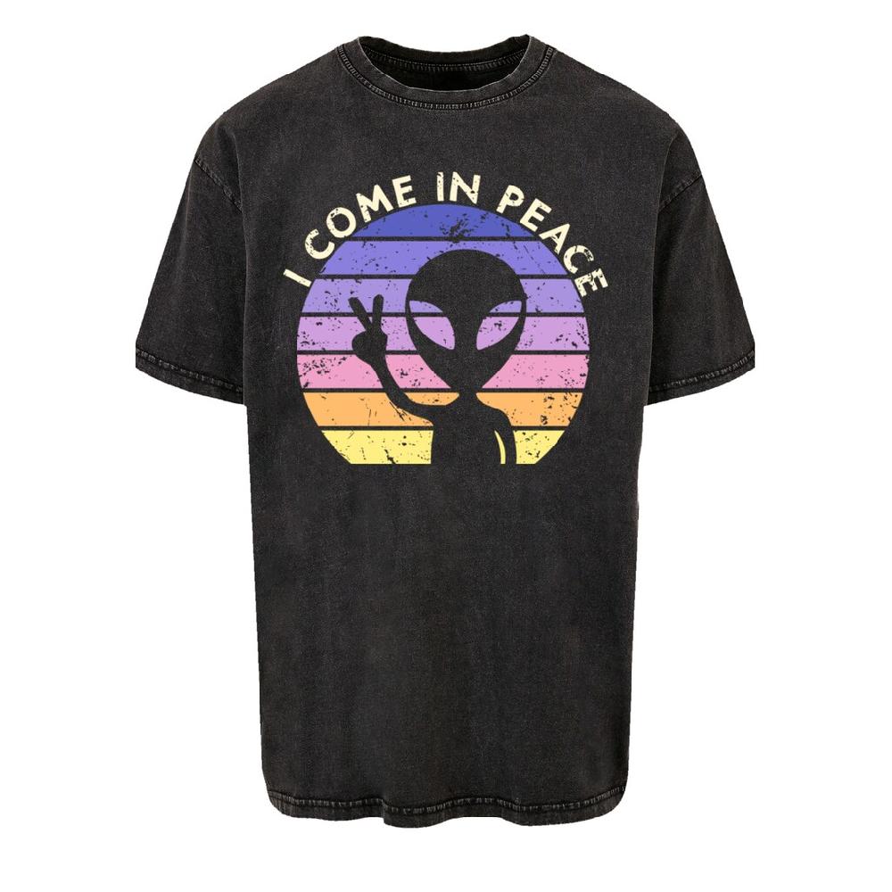 F4NT4STIC T-Shirt »Alien Peace Sunset« Premium Qualität ▷ Kaufen