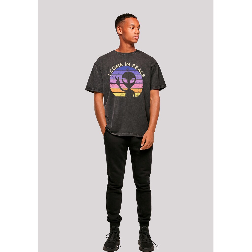 F4NT4STIC T-Shirt »Alien Peace Sunset« Premium Qualität ▷ Kaufen