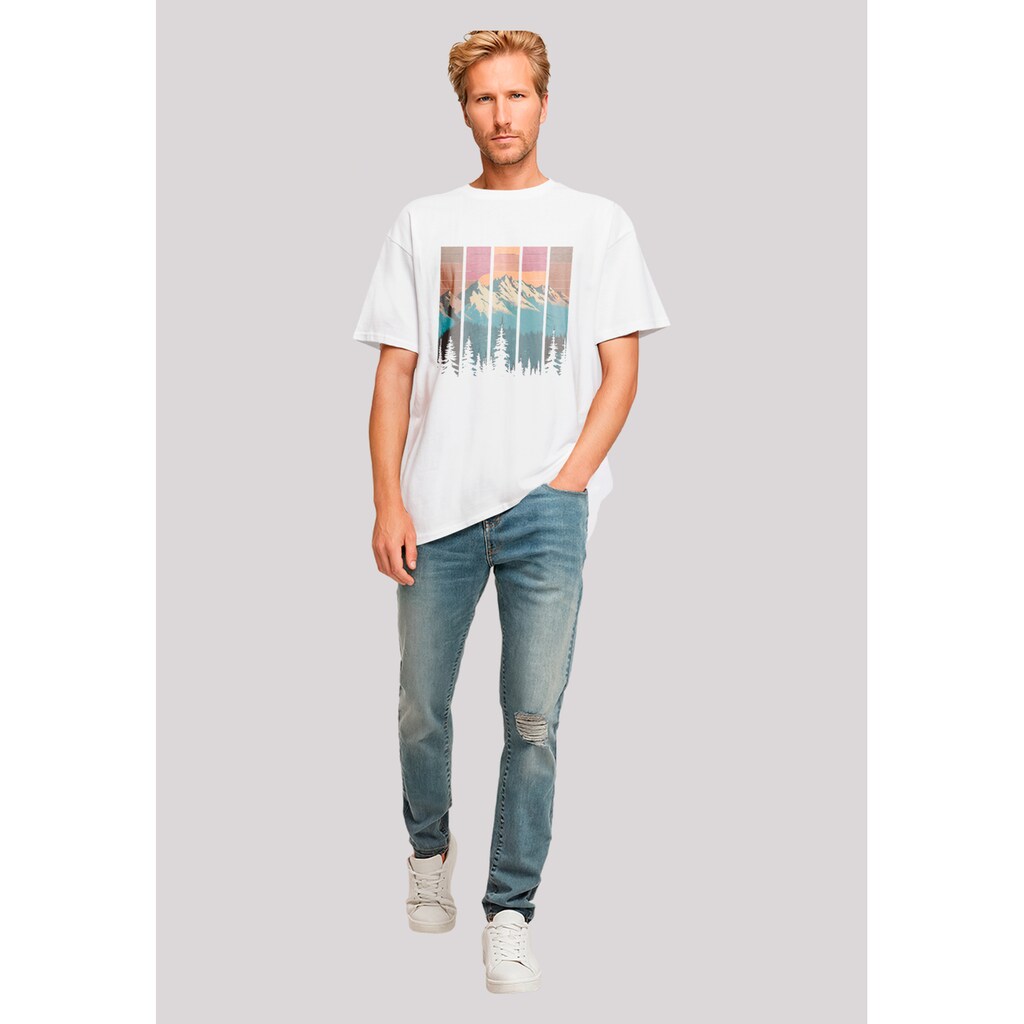 F4NT4STIC T-Shirt »Berg Sonnenuntergang Retro« Premium Qualität ▷ Kaufen