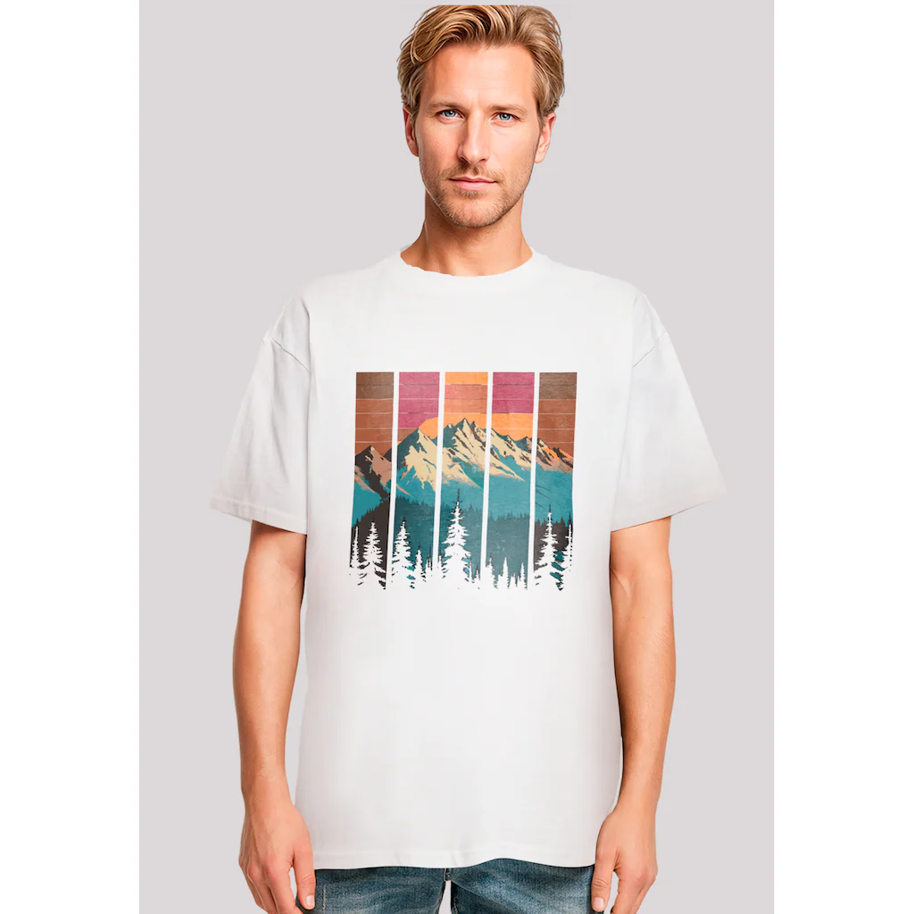 F4NT4STIC T-Shirt »Berg Sonnenuntergang Retro« Premium Qualität ▷ kaufen