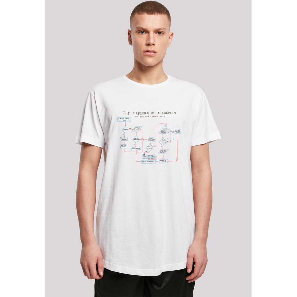 F4NT4STIC T-Shirt »Big Bang Theory Friendship Algorithm« Herren Premium Merch Lang Longshirt Bedruckt