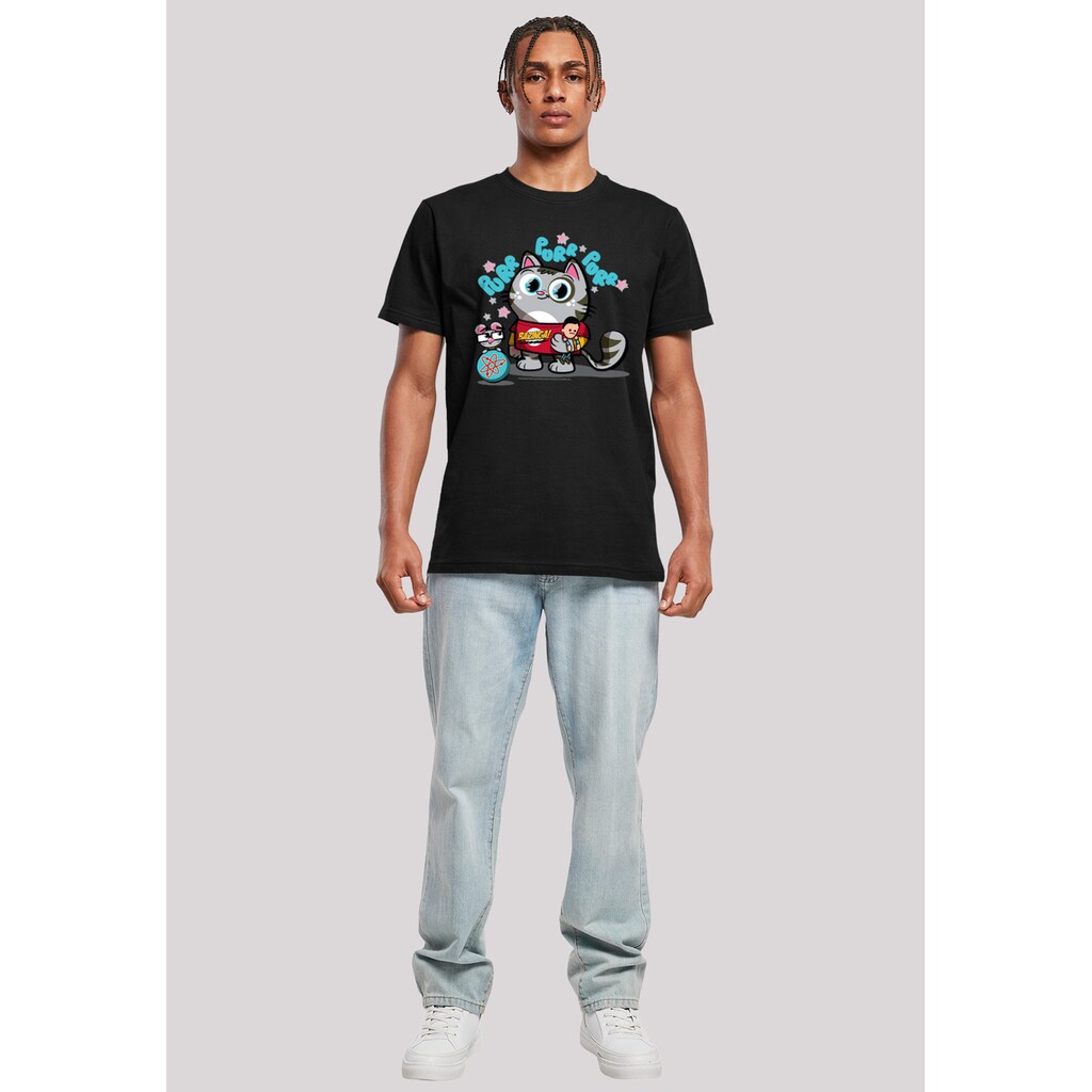 F4NT4STIC T-Shirt »Big Bang Theory TV Serie Bazinga Kitty« Herren Premium Merch Regular-Fit Basic Bedruckt ▷ Kaufen
