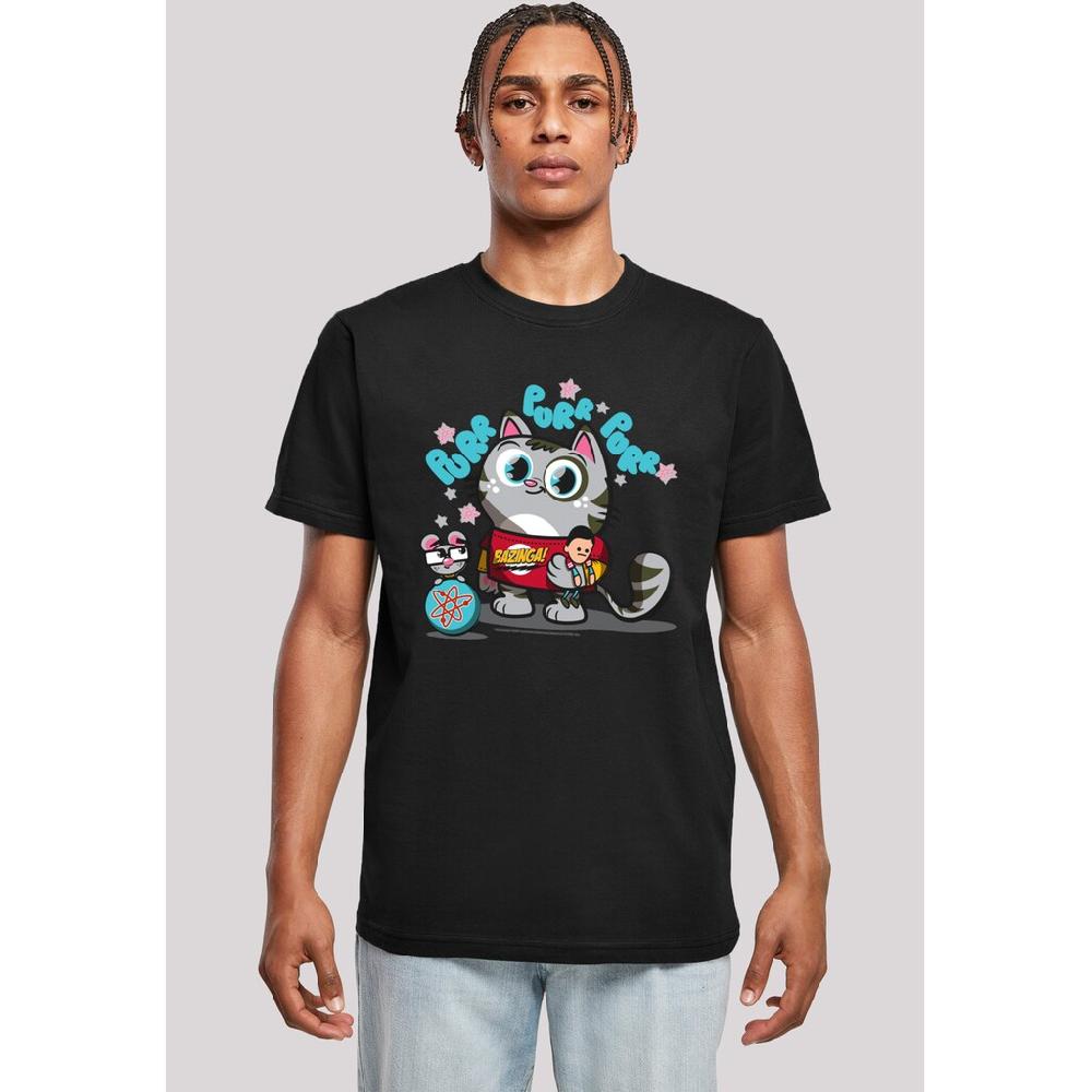F4NT4STIC T-Shirt »Big Bang Theory TV Serie Bazinga Kitty« Herren Premium Merch Regular-Fit Basic Bedruckt ▷ kaufen