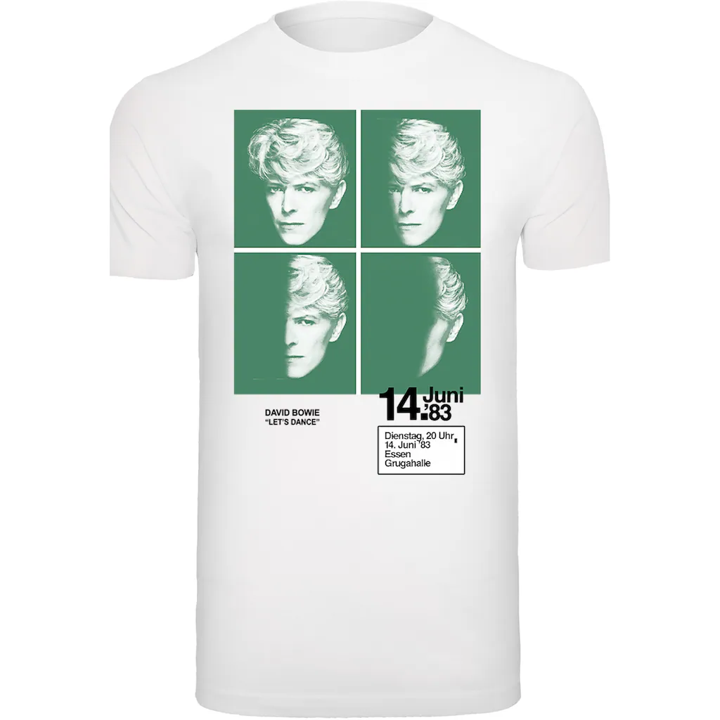 F4NT4STIC T-Shirt »David Bowie 1983 Concert Poster« Herren Premium Merch Regular-Fit Basic Bandshirt ▷ Bestellen
