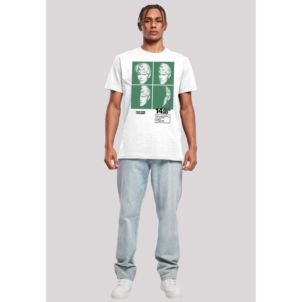 F4NT4STIC T-Shirt »David Bowie 1983 Concert Poster« Herren Premium Merch Regular-Fit Basic Bandshirt ▷ Bestellen